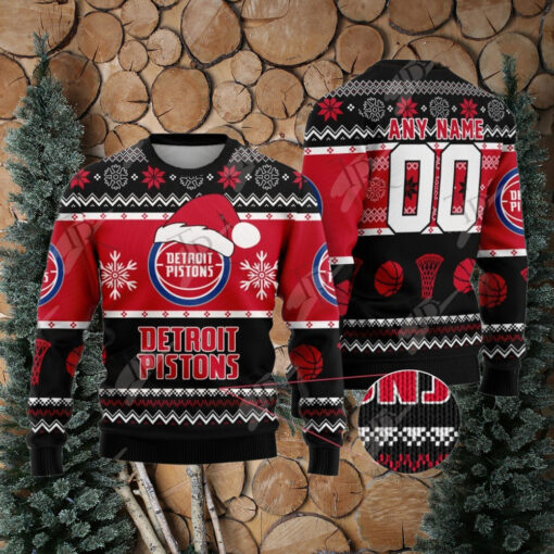 NBA Detroit Pistons Special Christmas Ugly Sweater Design