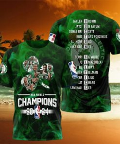 NBA Finals Champions 2024 Boston Celtics 3D T Shirt