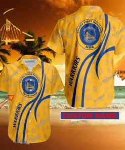 NBA Golden State Warriors Hawaiian Shirt Design Gift Fans Summer Holidays Custom Name