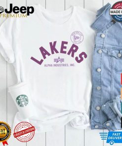 NBA Los Angeles Lakers Alpha Industries Striped T Shirt