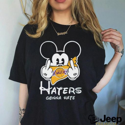 NBA Los Angeles Lakers Haters Gonna Hate Mickey Mouse Disney Basketball T shirt