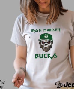 NBA Milwaukee Bucks Iron Maiden Rock Band T Shirt