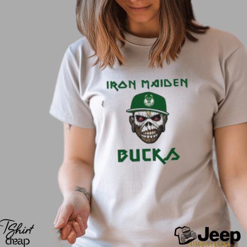 NBA Milwaukee Bucks Iron Maiden Rock Band T Shirt