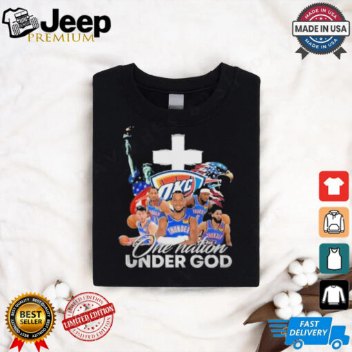 NBA Oklahoma City Thunder One Nation Under God Vintage 2024 Shirt