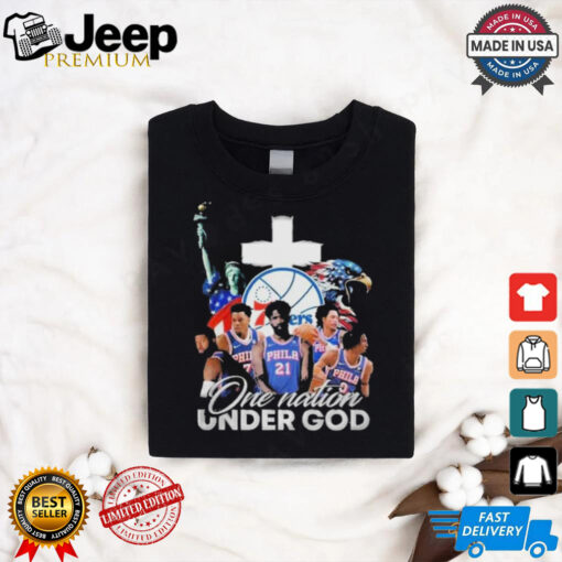 NBA Philadelphia 76ers One Nation Under God Vintage 2024 Shirt