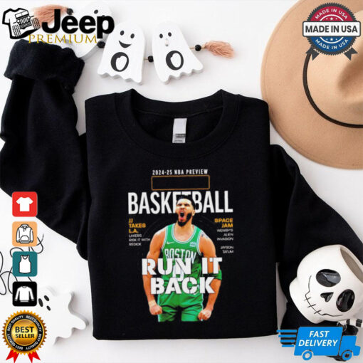 NBA preview Jayson Tatum Boston Celtics basketball run it back graphic shirt