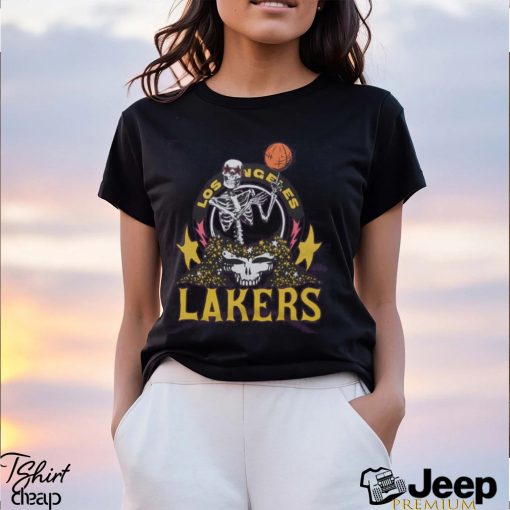 NBA x Grateful Dead x Lakers Skull Shirt