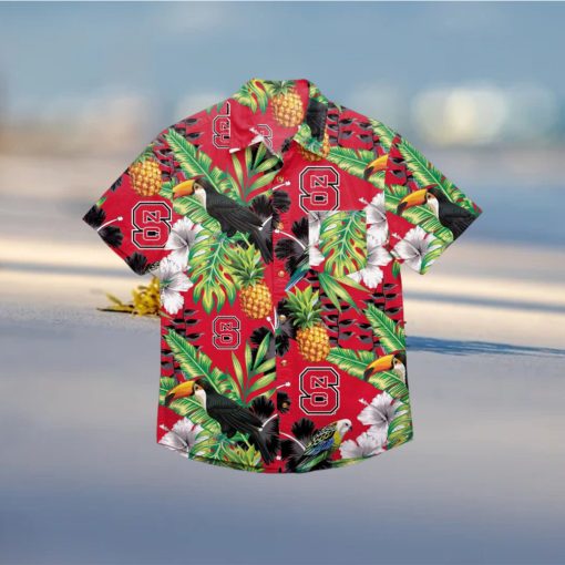 NC State Wolfpack Floral Hawaiian Shirt