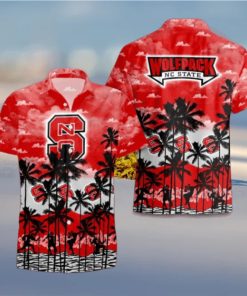 NC State Wolfpack Palms Tree Hawaiian Shirt