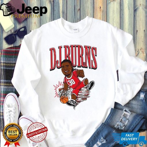 NC State Wolfpack basketball DJ Burns player caricature spin move shirt