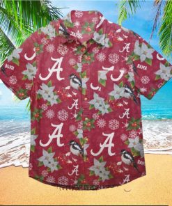 NCAA Alabama Crimson Tide Mistletoe Floral Hawaiian Shirt