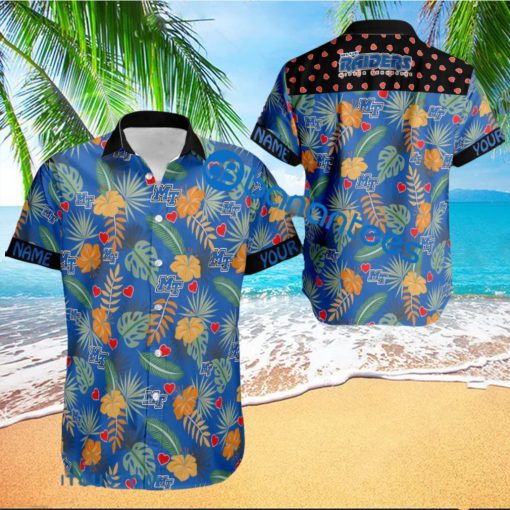 NCAA Middle Tenn Blue Raiders Heart Pattern Hawaiian Shirt