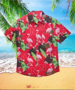 NCAA Nebraska Cornhuskers Flamingo Tropical Hawaiian Shirt