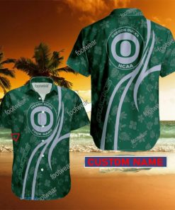 NCAA Oregon Ducks Hawaiian Shirt Design Gift Fans Summer Holidays Custom Name
