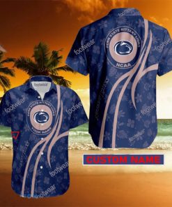 NCAA Penn State Nittany Lions Hawaiian Shirt Design Gift Fans Summer Holidays Custom Name