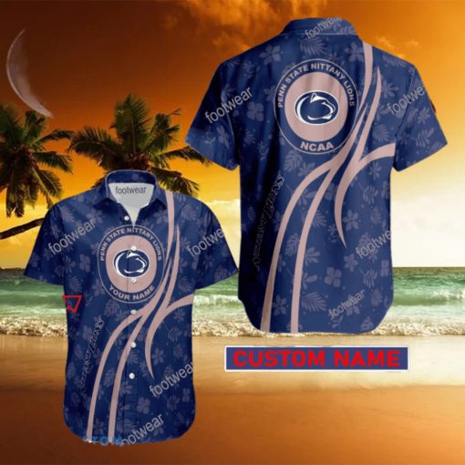 NCAA Penn State Nittany Lions Hawaiian Shirt Design Gift Fans Summer Holidays Custom Name