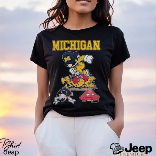 NCAA Shop Super Mario Michigan Wolverines Stomp Ohio State Buckeyes, Penn State And Indiana Hoosiers Shirt