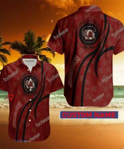 NCAA South Carolina Gamecocks Hawaiian Shirt Design Gift Fans Summer Holidays Custom Name