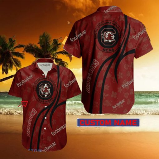NCAA South Carolina Gamecocks Hawaiian Shirt Design Gift Fans Summer Holidays Custom Name