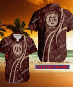 NCAA Texas A&M Aggies Hawaiian Shirt Design Gift Fans Summer Holidays Custom Name