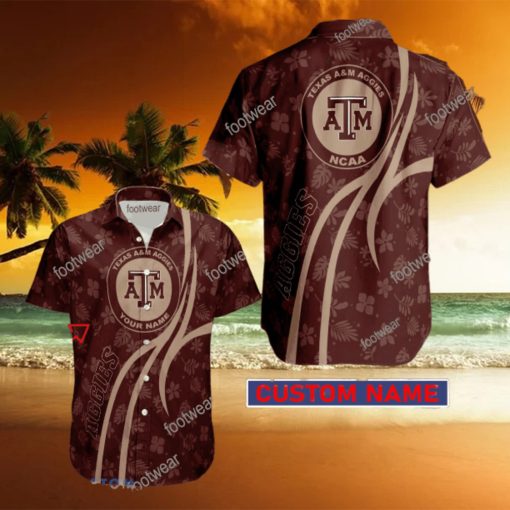 NCAA Texas A&M Aggies Hawaiian Shirt Design Gift Fans Summer Holidays Custom Name