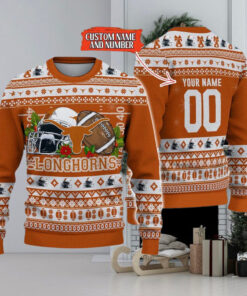 NCAA Texas Longhorns Logo Team Football Custom Knitted Ugly sweater