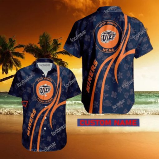 NCAA UTEP Miners Hawaiian Shirt Design Gift Fans Summer Holidays Custom Name