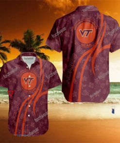 NCAA Virginia Tech Hokies Hawaiian Shirt Design Gift Fans Summer Holidays Custom Name