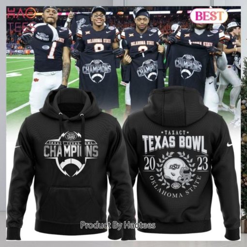 NEW Oklahoma State Cowboys Football TaxAct Texas Bowl Champion Hoodie