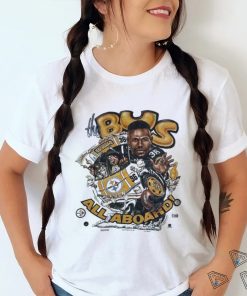 NFL 1996 90s Vintage Jerome Bettis Bus NFL Pittsburgh Steelers Caricature Shirt