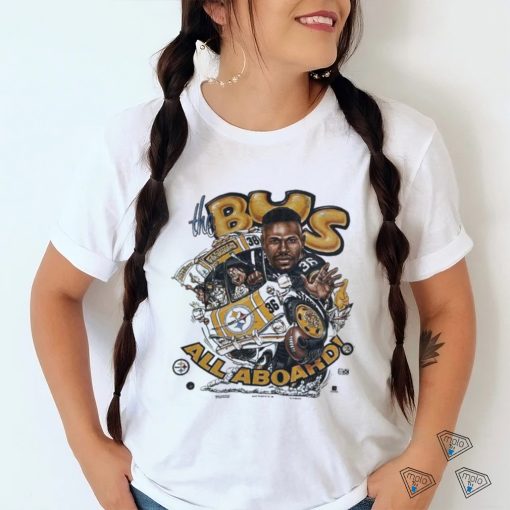 NFL 1996 90s Vintage Jerome Bettis Bus NFL Pittsburgh Steelers Caricature Shirt