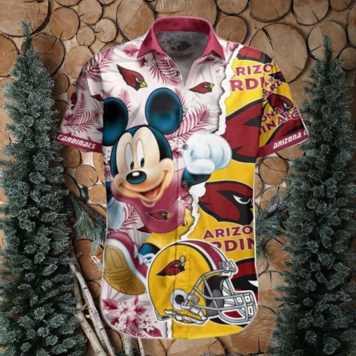 NFL Arizona Cardinals Hawaiian Shirt Mickey Mouse All Over Print For Men And Women