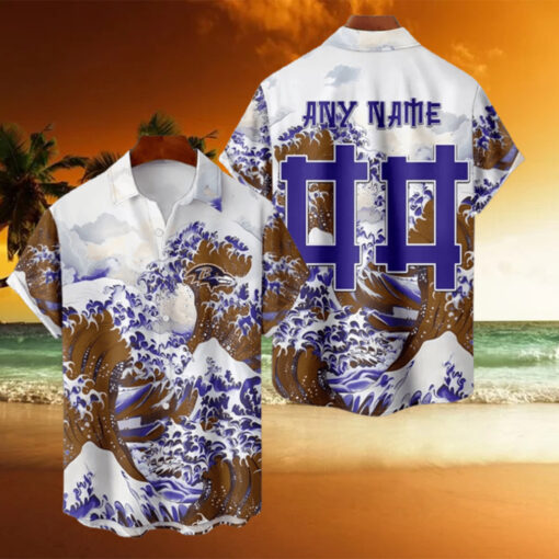 NFL Baltimore Ravens Football Special Great Wave Hawaiian Shirt