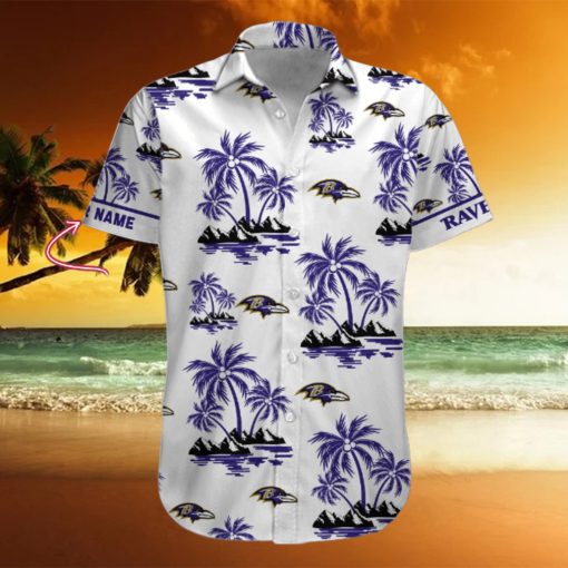 NFL Baltimore Ravens Palm Tree Tropical Summer Hawaiian Shirt