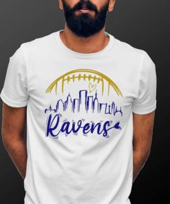 NFL Baltimore Ravens football Ravens heart skyline logo shirt