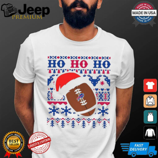 NFL Buffalo Bills Football Santa Claus Ho Ho Ho Christmas 2024 Shirt