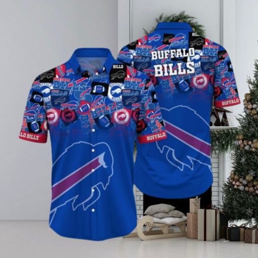 NFL Buffalo Bills Hawaiian Shirt full logo Style new art for fan