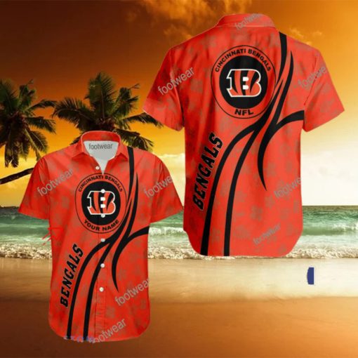 NFL Cincinnati Bengals Hawaiian Shirt Design Gift Fans Summer Holidays Custom Name