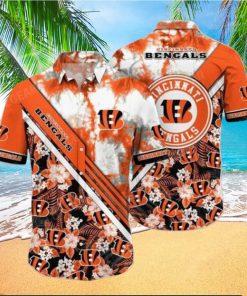 NFL Cincinnati Bengals Orange White Hawaiian Shirt