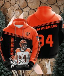 NFL Cincinnati Bengals Sam Hubbard Orange Black Pullover Hoodie