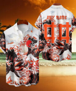 NFL Cleveland Browns Football Special Great Wave Hawaiian Shirt