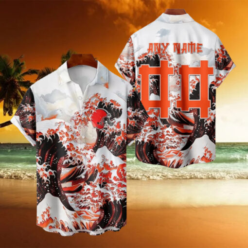 NFL Cleveland Browns Football Special Great Wave Hawaiian Shirt