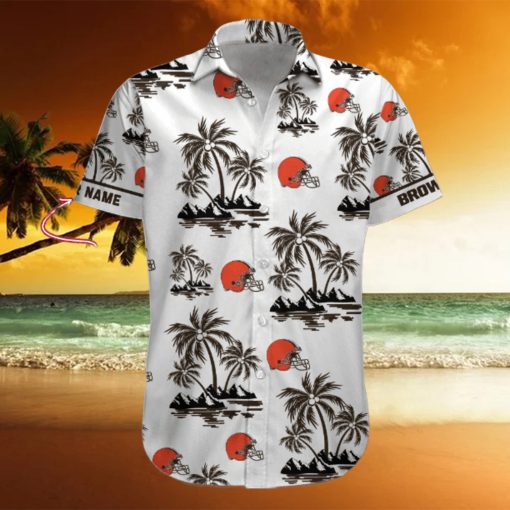 NFL Cleveland Browns Palm Tree Tropical Summer Hawaiian Shirt