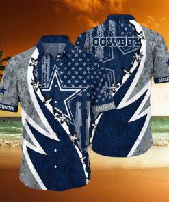 NFL Dallas CowboysHawaiian Shirt 3D Printed Graphic American Flag Print This Summer Gift For Fans