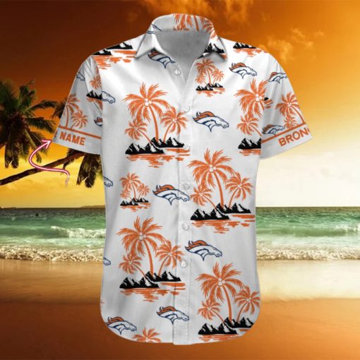 NFL Denver Broncos Palm Tree Tropical Summer Hawaiian Shirt