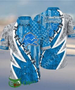 NFL Detroit Lions American Flag 3D Printed Hawaiian Shirt 2024