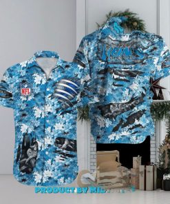 NFL Detroit Lions Floral Hawaiian Shirt