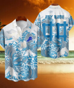 NFL Detroit Lions Football Special Great Wave Hawaiian Shirt