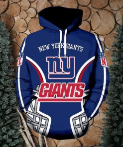 NFL Football New York Giants Custom With Zipper Jacket Pullover Hoodies Print Full