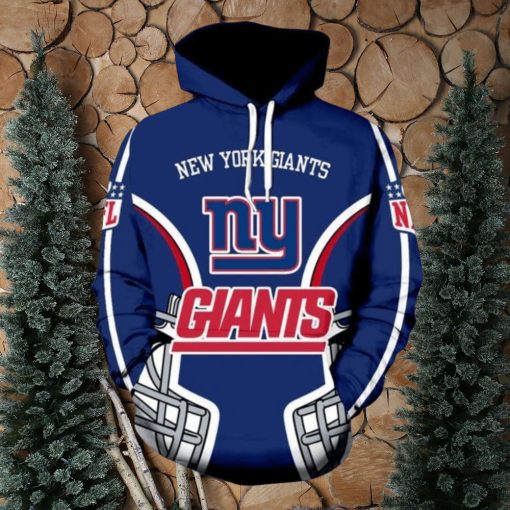 NFL Football New York Giants Custom With Zipper Jacket Pullover Hoodies Print Full